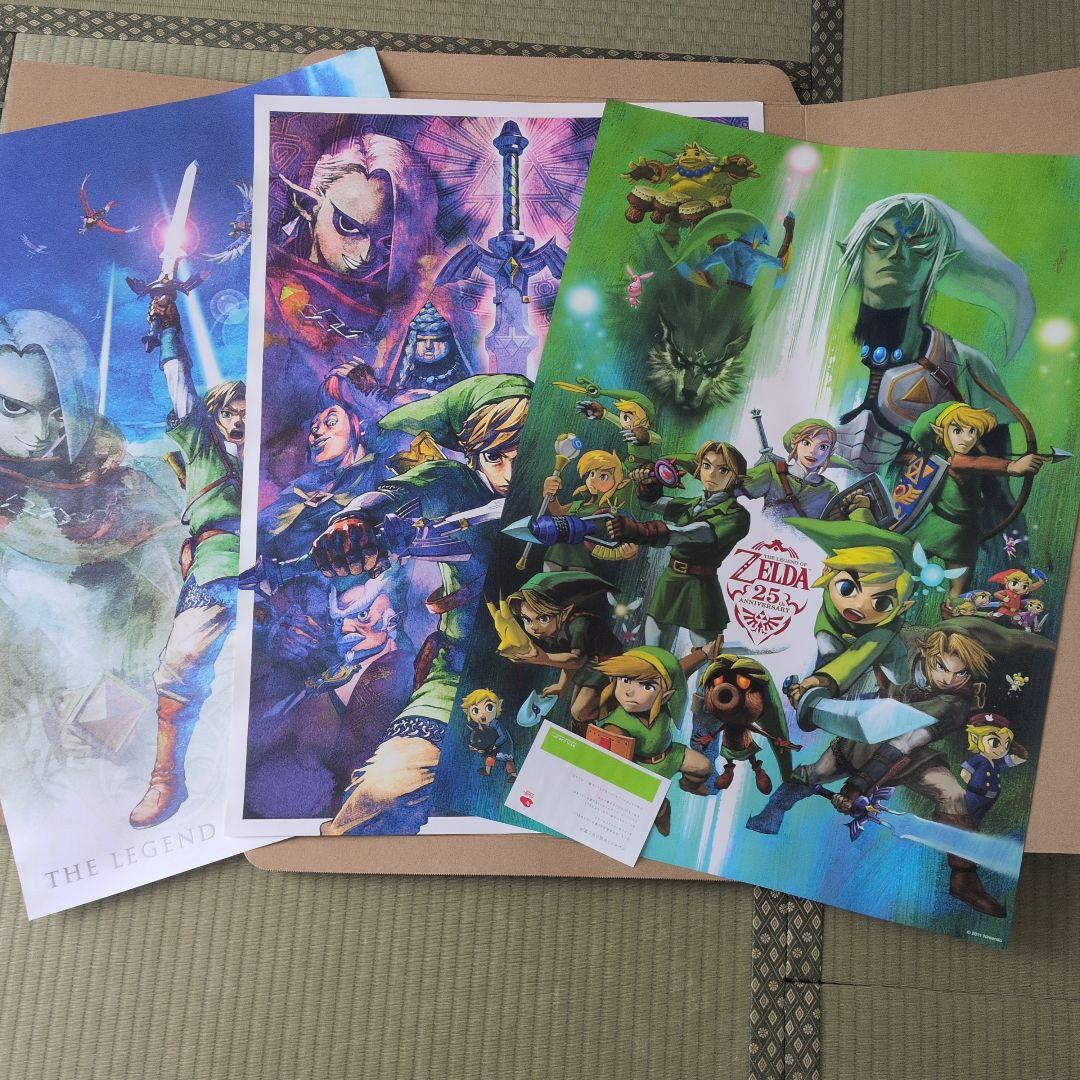 【非売品】ゼルダの伝説 ポスター３枚セット ゼルダの伝説 ポスター3枚組セット クラブニンテンドー クラブ