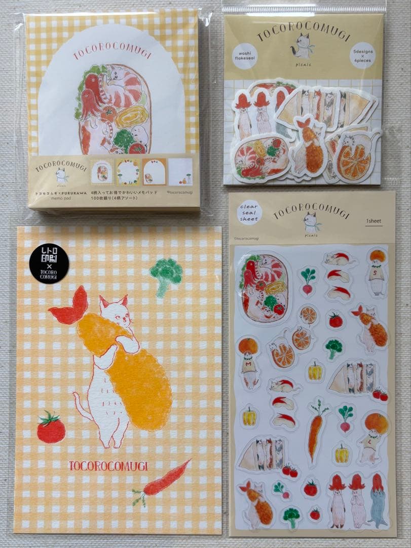 トコロコムギ古川紙工 メモ ポストカード 和紙フレークシール 透明