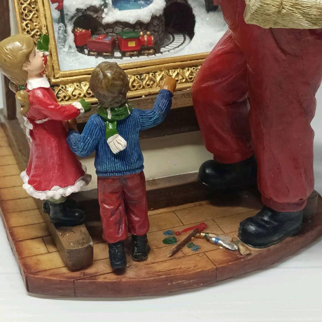 クリスマス インテリア サンタクロース 絵描きサンタ オルゴール ライト 飾り