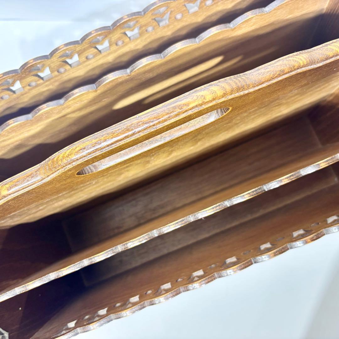 希少！パリの雑貨屋 マガジンラック レース模様 レトロ アンティーク