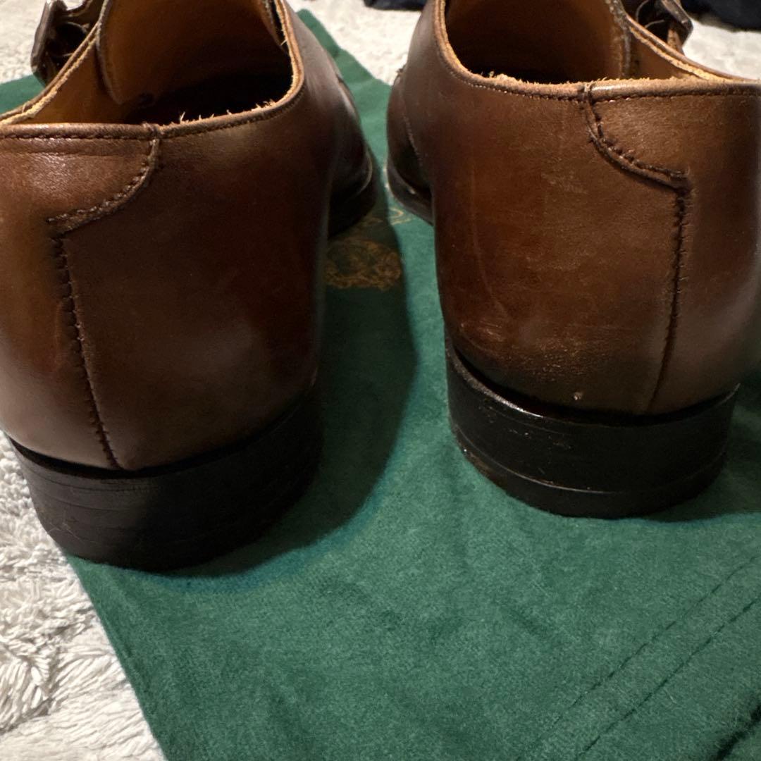 Crockett & Jones ダブルモンクストラップシューズ ブラウン