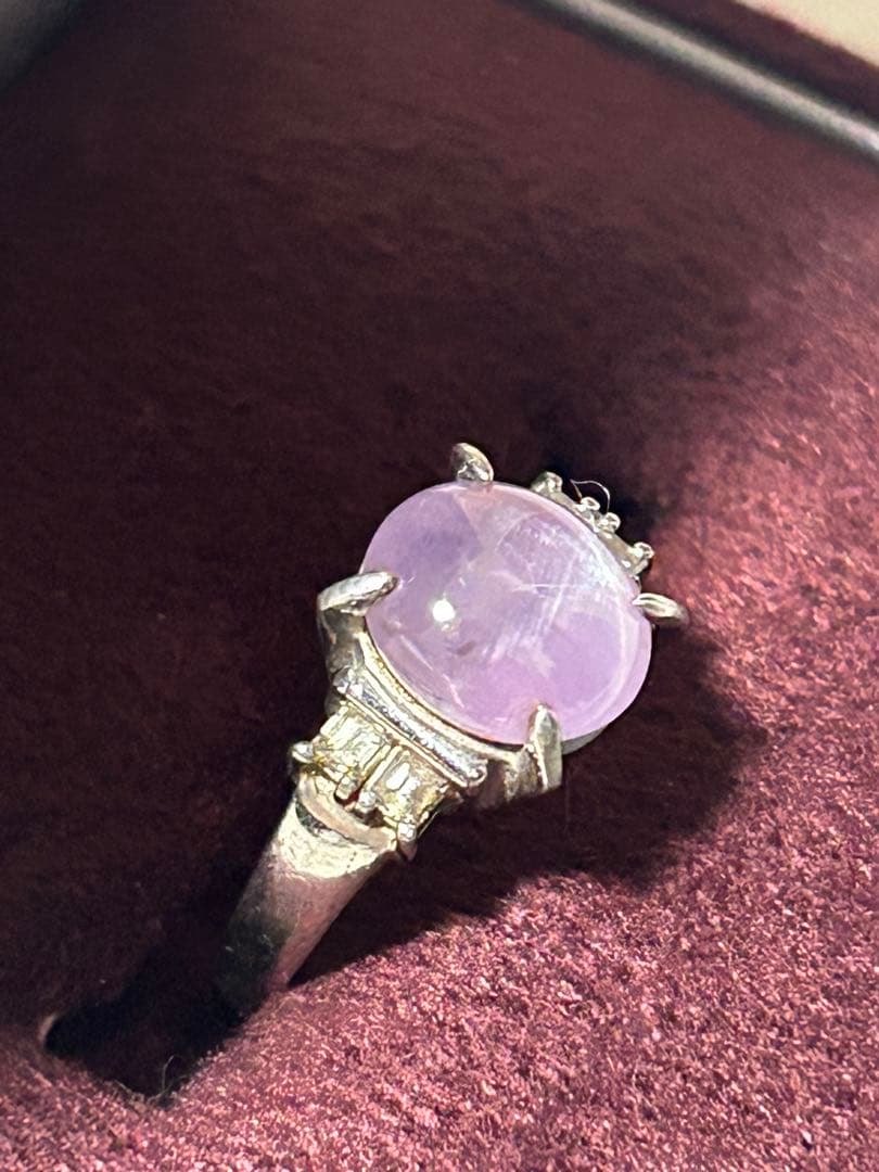 スターサファイア、ダイヤのプラチナリング