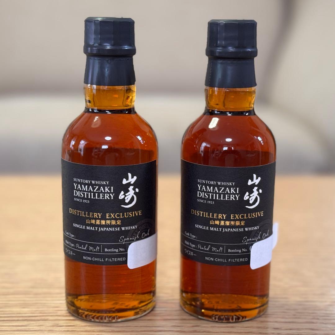 未開栓】山崎蒸溜所限定シングルモルト スパニッシュオーク 180ml 2本