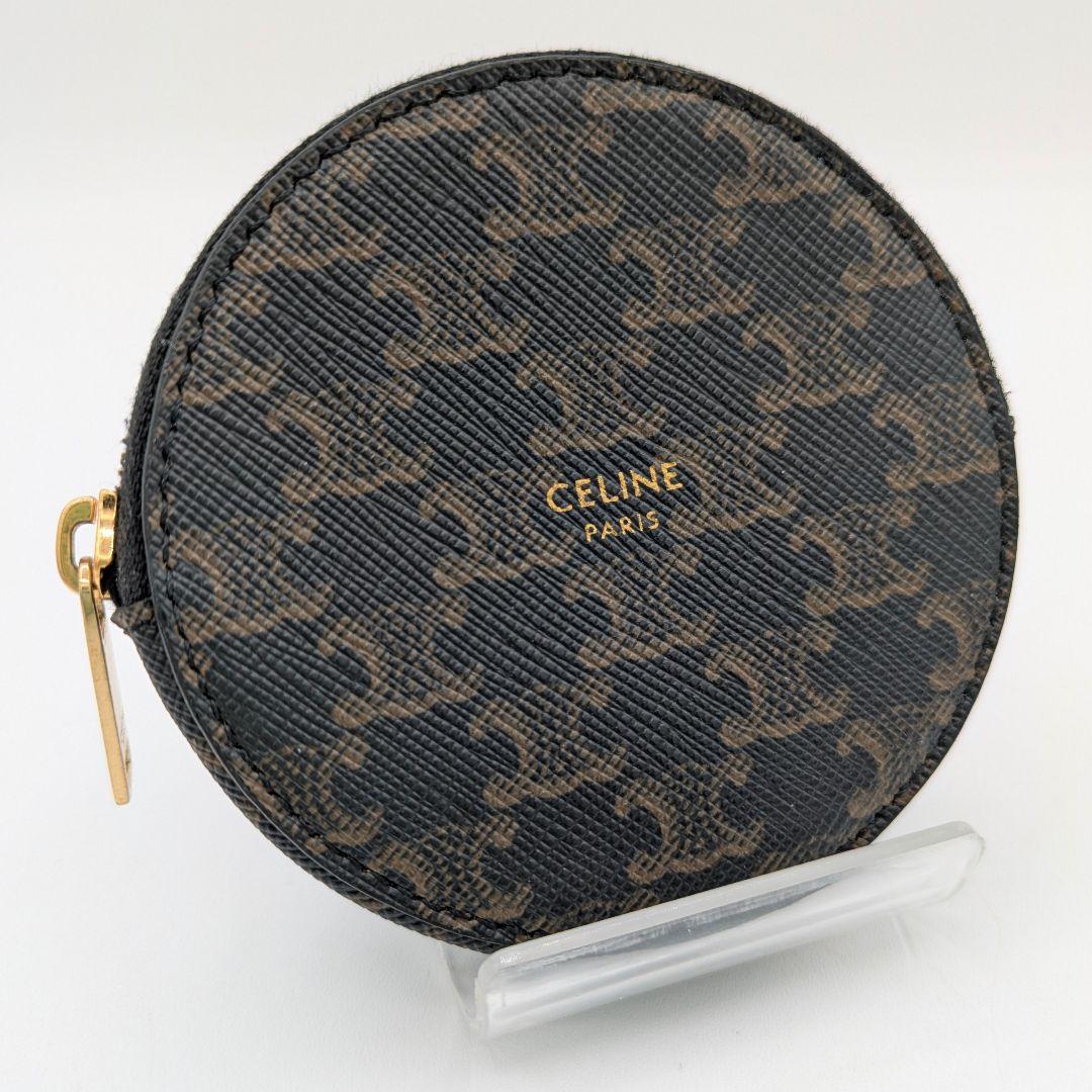 CELINE セリーヌ トリオンフ レザー ケース ダーク ブラウン