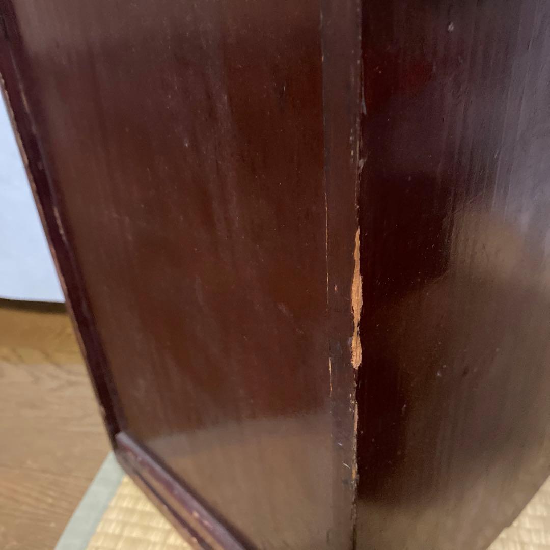 木製黒塗重箱　家紋入り　黒無地