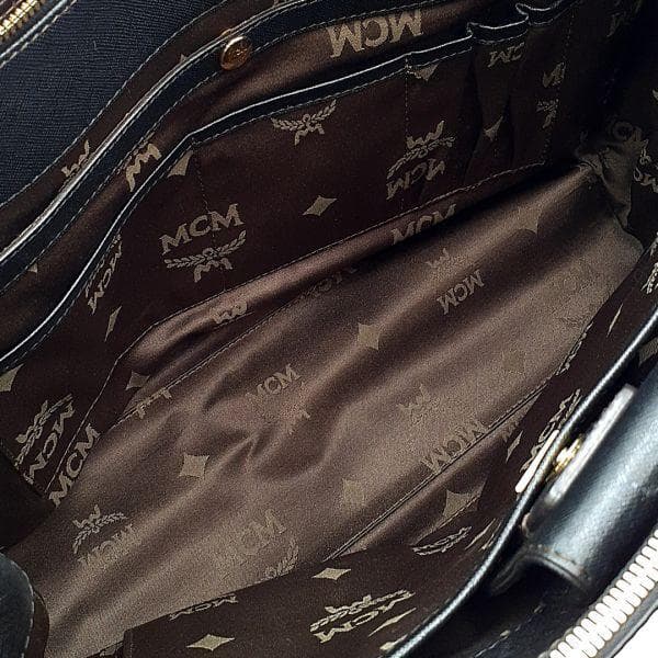 ◆美品◆ エムシーエム MCM ハンドバッグ トートバッグ 鞄 レザー 黒系