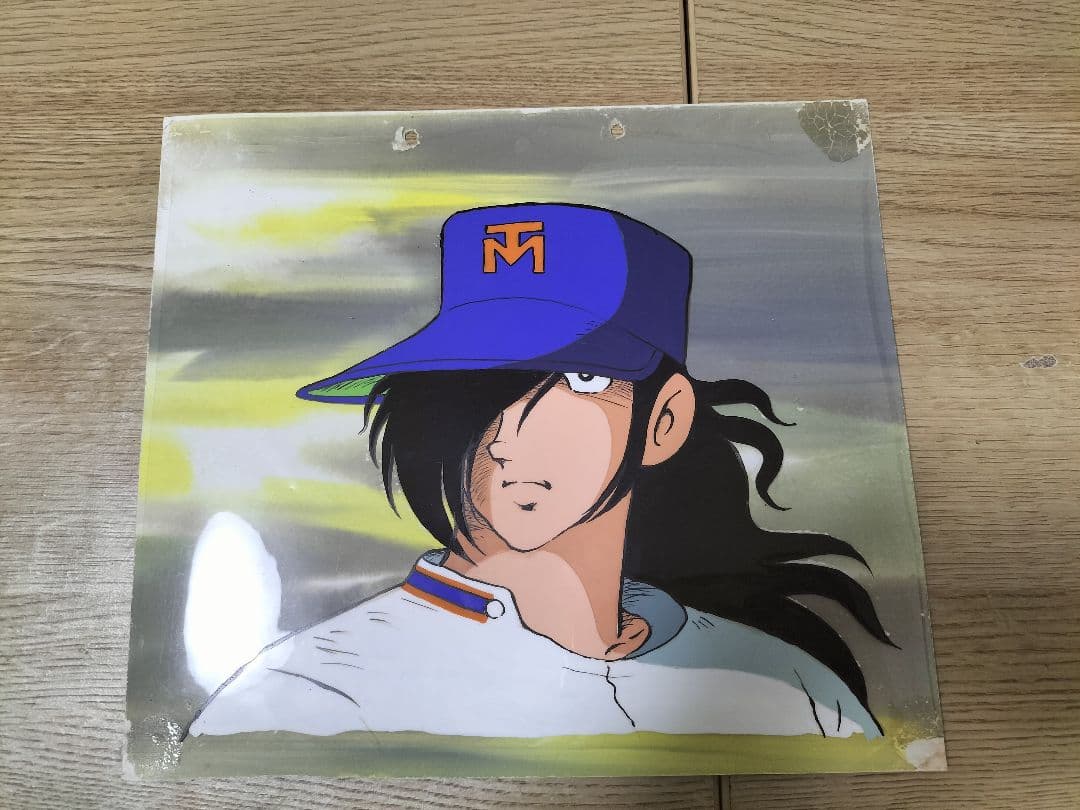 ☆TVアニメ/野球狂の詩 /火浦健 セル画＋色指定表 セット/原作：水島