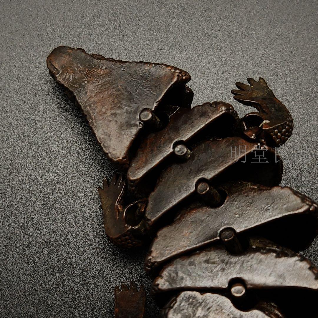 N*5様 銅製置物 鰐 クロコダイル 香道具 茶道具 銅虫作 銅製 金工