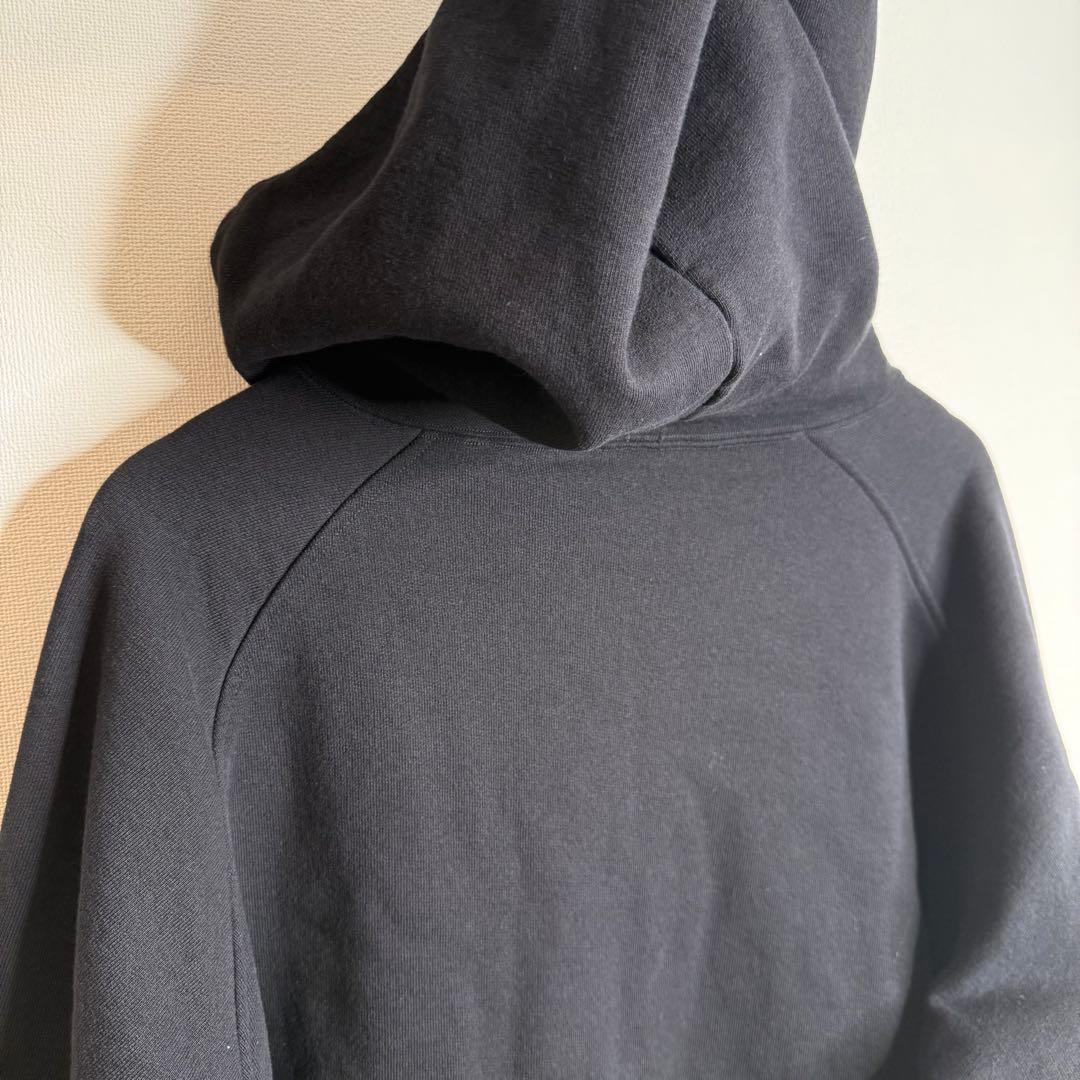 COMOLI コモリ 24aw コットン 裏毛ジップパーカー 黒 サイズ4