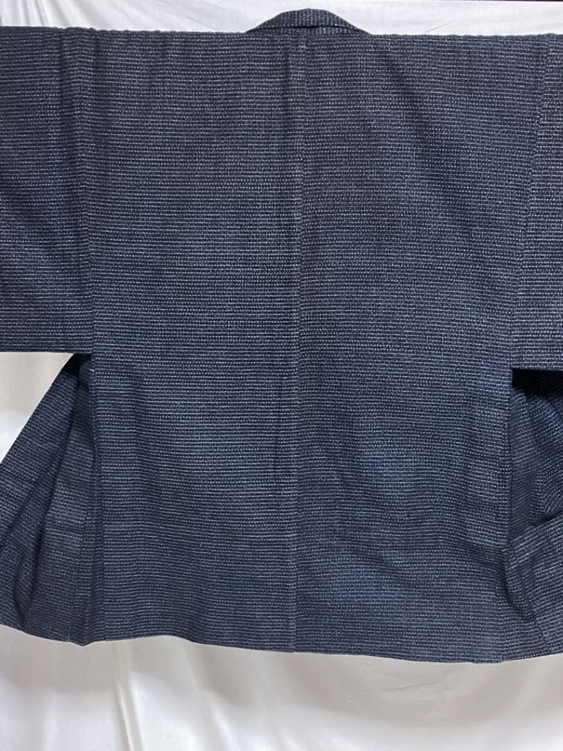 書生絣、アンサンブル、本藍染、久留米絣、木綿 藍染 書生絣男羽織