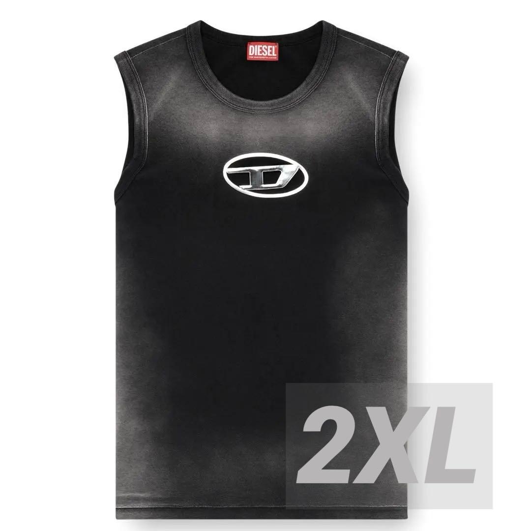 パクゴヌク愛用 DIESEL タンクトップ 即完売 フェード 黒 XXL 2XLの