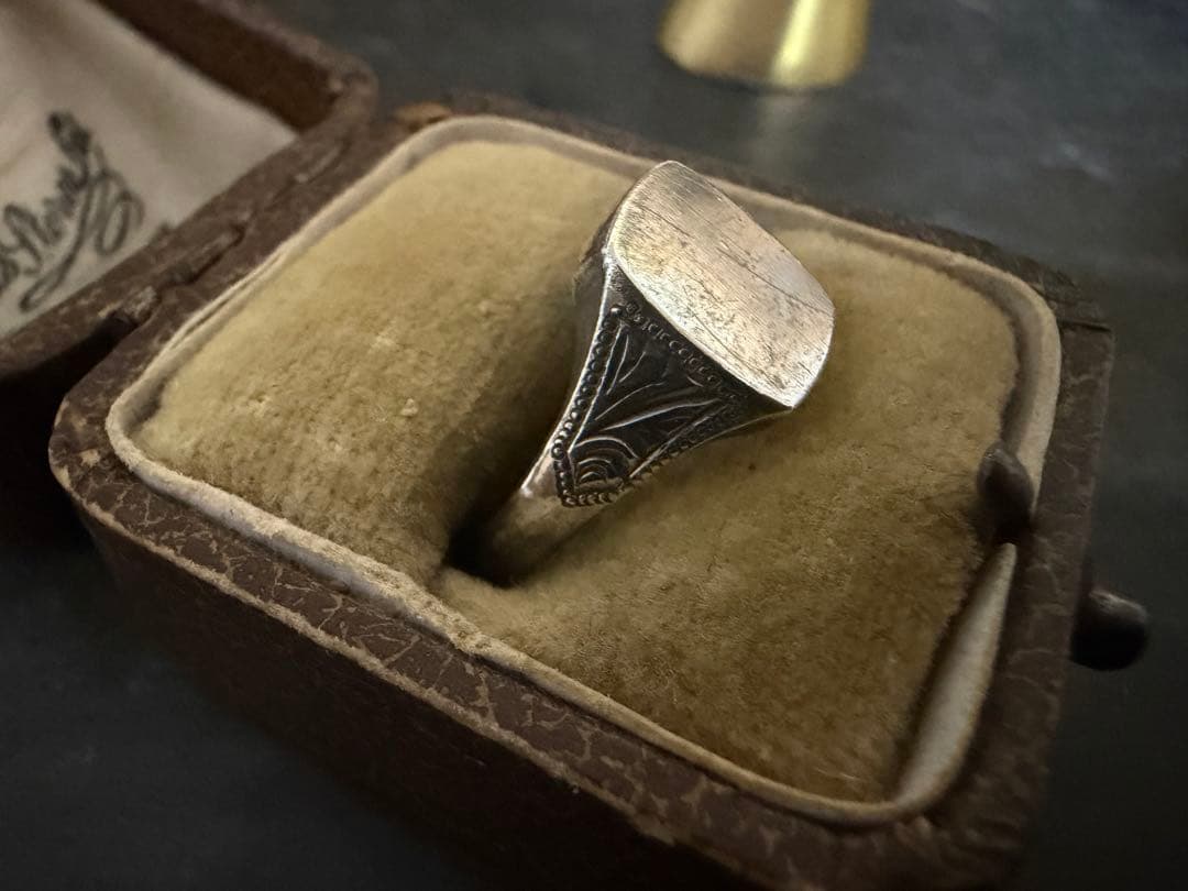 希少　ヴィンテージ　リング　アンティーク　アメリカ　シグネット　925