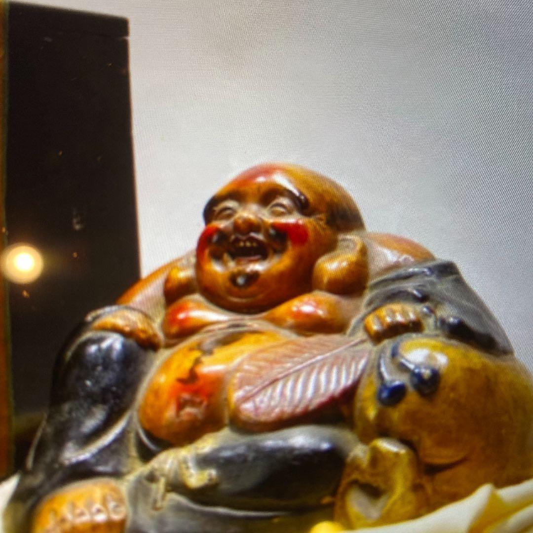 古陶彩色 備前 布袋 時代