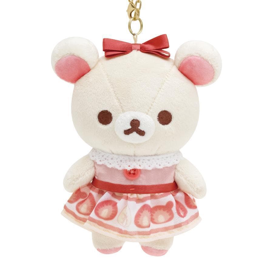 コリラックマストア限定ホワイトストロベリーぶらさげぬいぐるみあつ