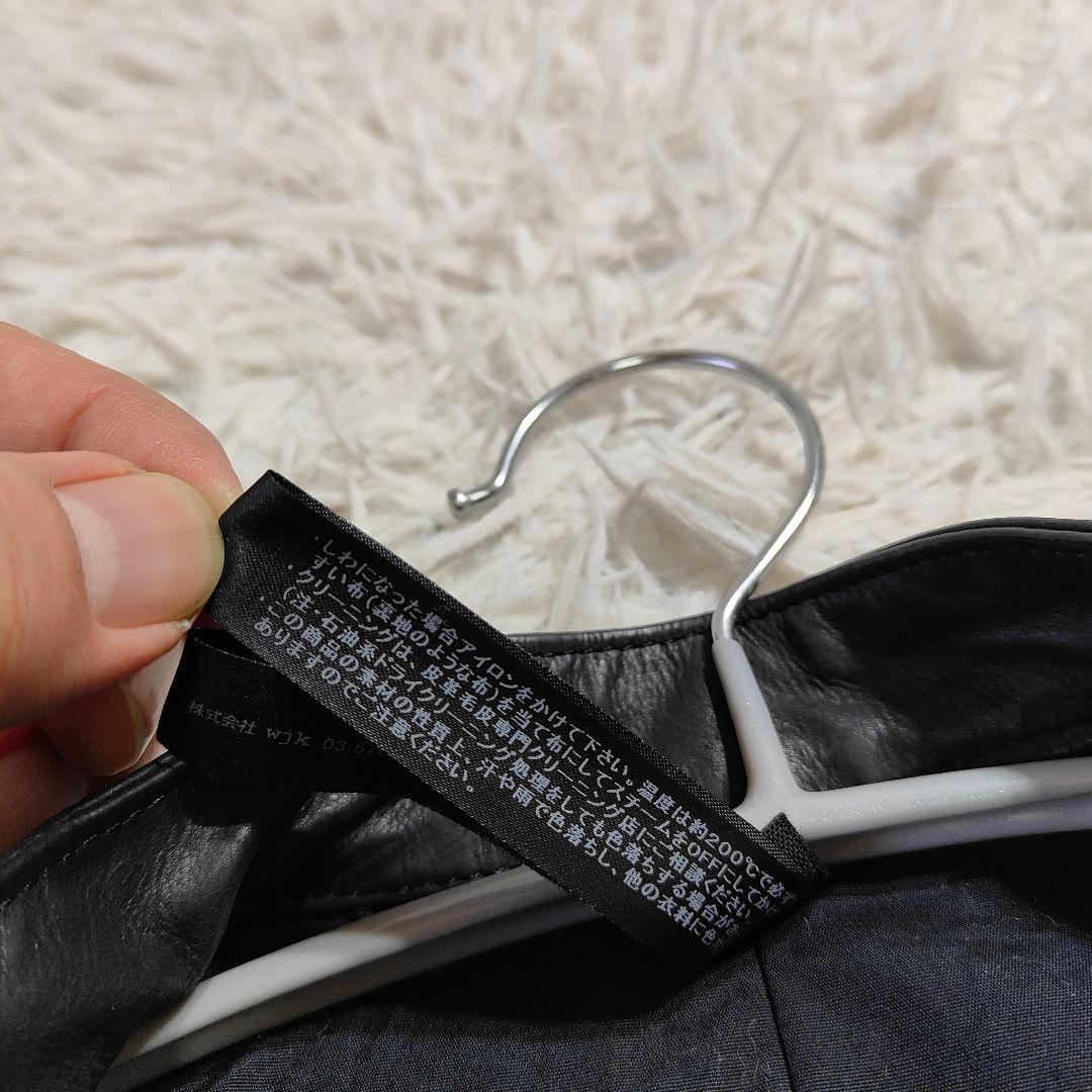 廃盤】wjkブラックレザーシングルライダースジャケット 牛革 Mの通販は