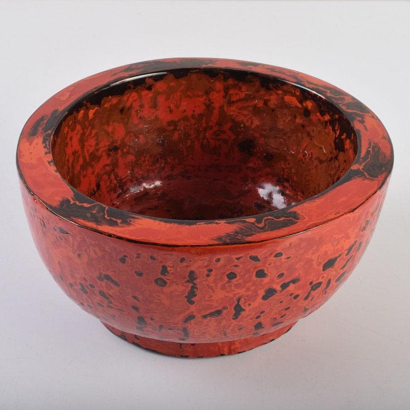 漆器　会津塗　乾漆鉢　丸鉢　時代箱付　V　R9272