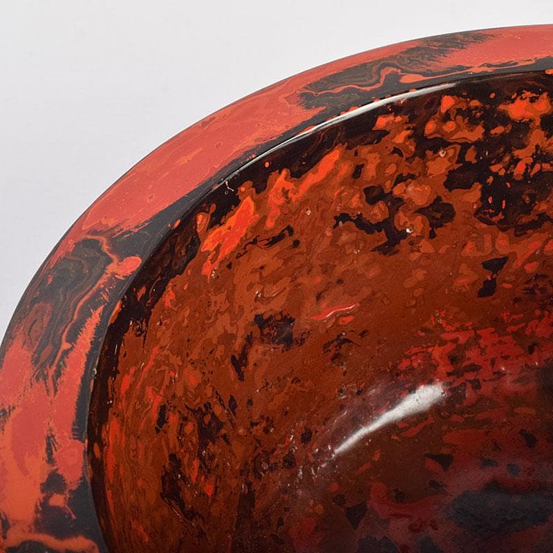 漆器　会津塗　乾漆鉢　丸鉢　時代箱付　V　R9272