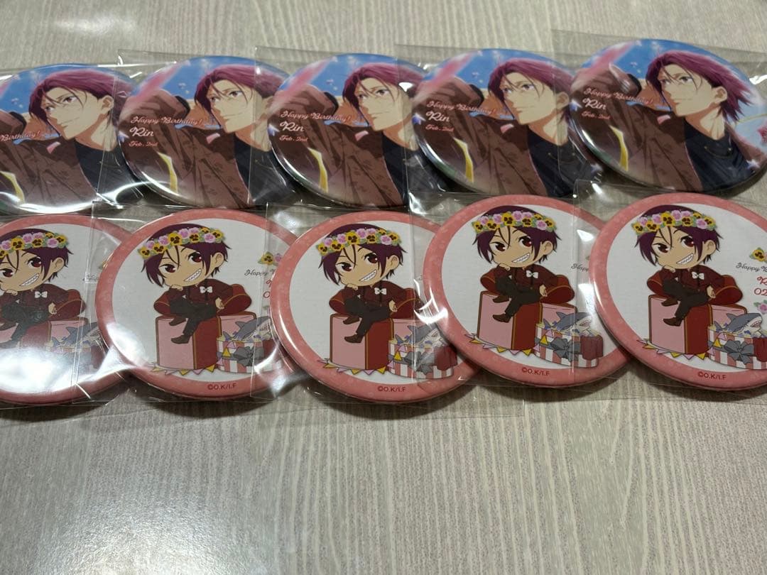 Free! 松岡凛 バースデー 缶バッジ 店舗限定