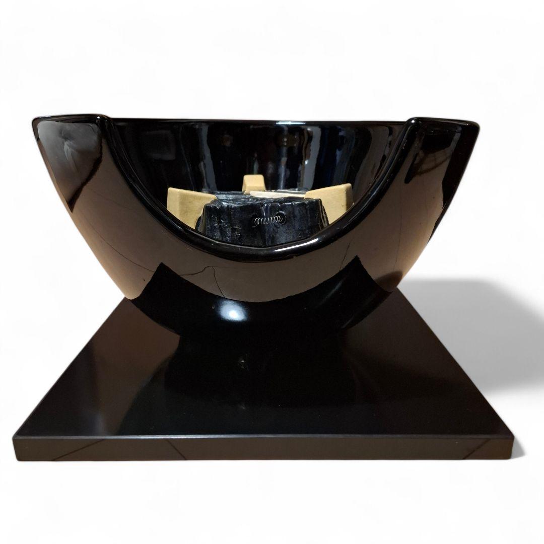 野々田式 風炉型電熱器 真塗(紅鉢型) 台座一体型 茶道具