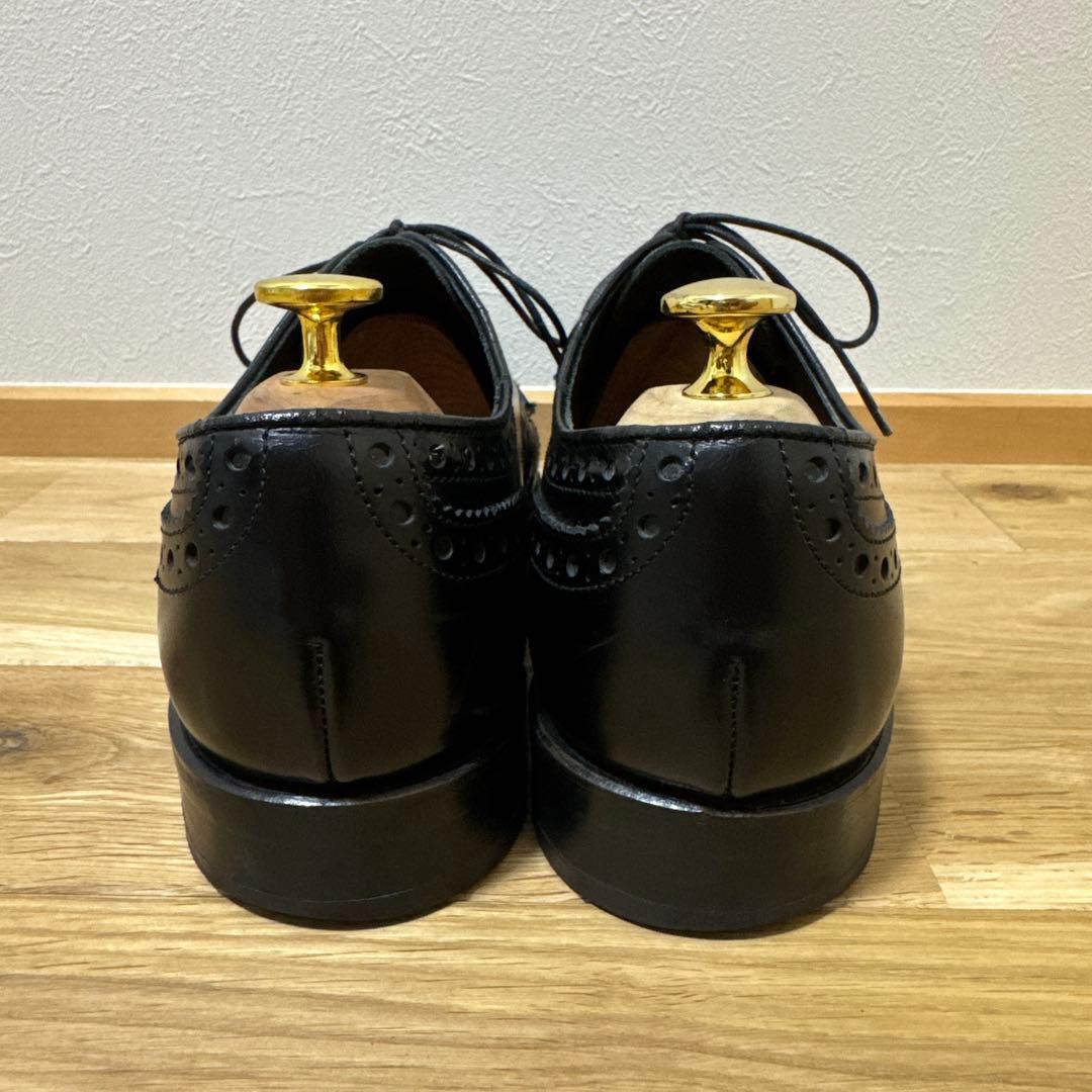 【美品】REGAL リーガル 革靴 パンチド キャップトゥ 黒 ビジネス 25