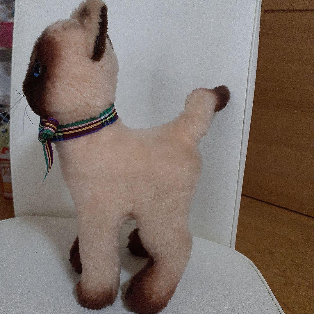 週末お値下げアンティークシュタイフシャム猫 - メルカリ