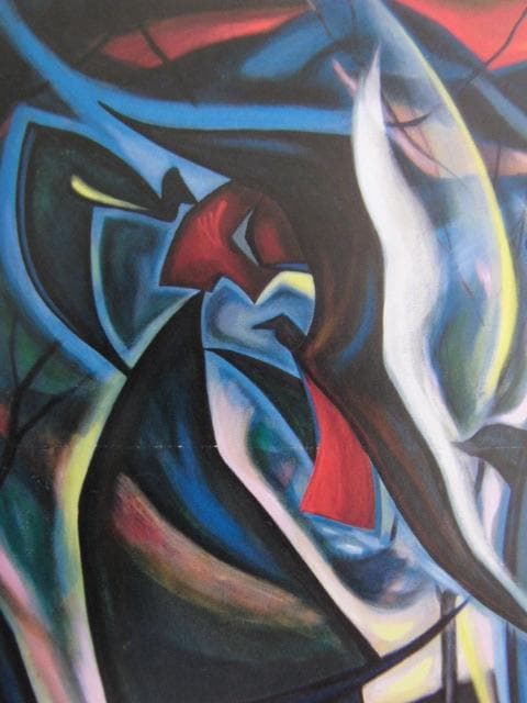 岡本太郎、【夜明け】、希少な大判額装用画集より、新品高級額装付