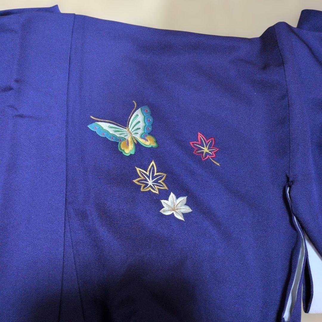 白地扇面元禄梅華柄 絹 身丈約163㎝強裄約67㎝弱未使用超美品並激安 6