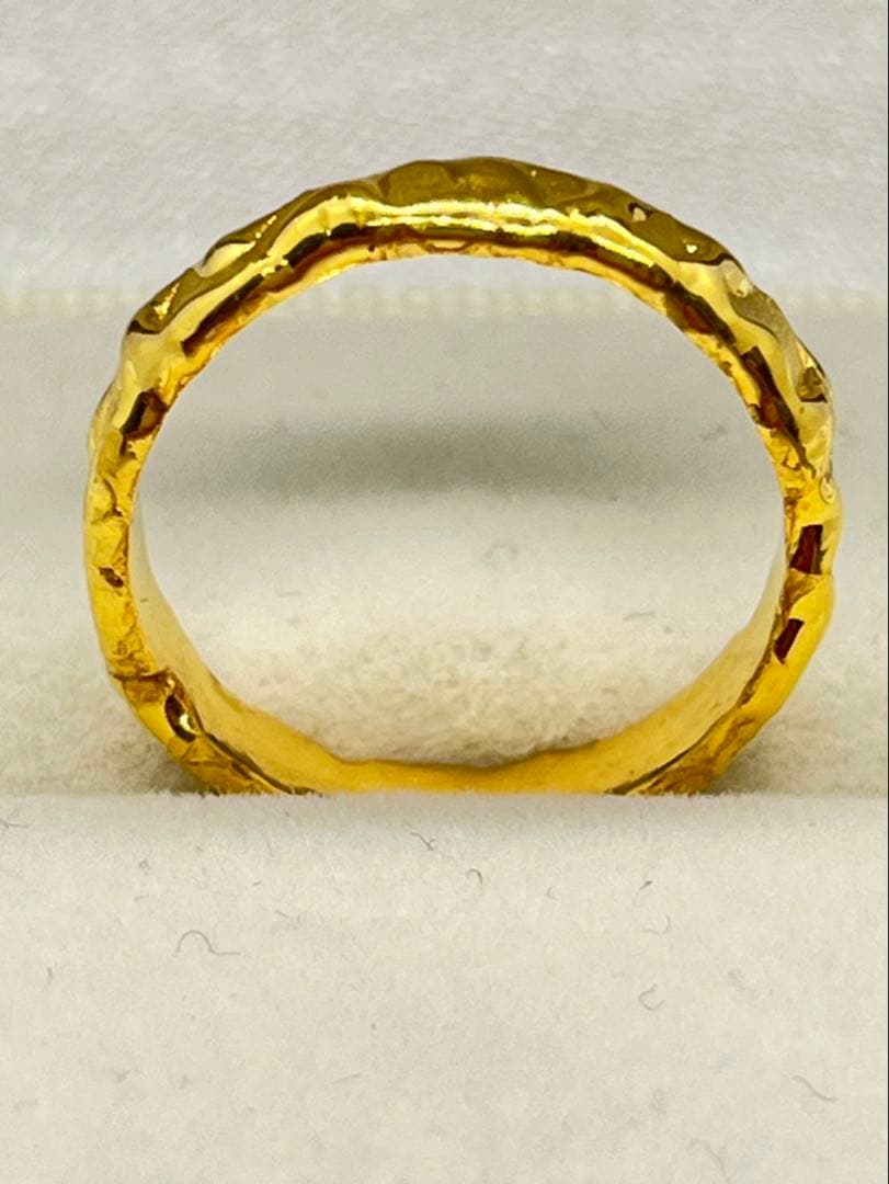 K24 純金 メルトリング 4.86g指輪 リング 刻印あり ハンドメイド
