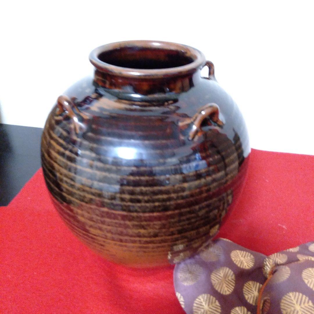 飾壺(古瀬戸、藤山) 藤山造 古瀬戸飾壺、茶壺