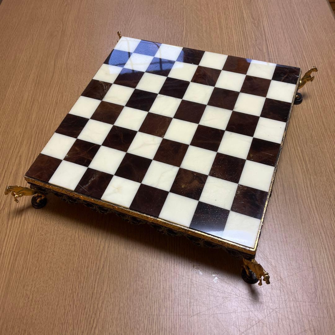 大理石 イタリア製 ヴィンテージ チェスセット - メルカリ