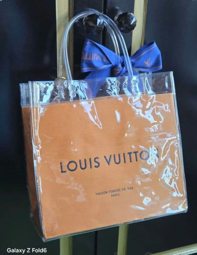 ルイヴィトン ショッパー×クリアトートバッグ チャーム付き - メルカリ