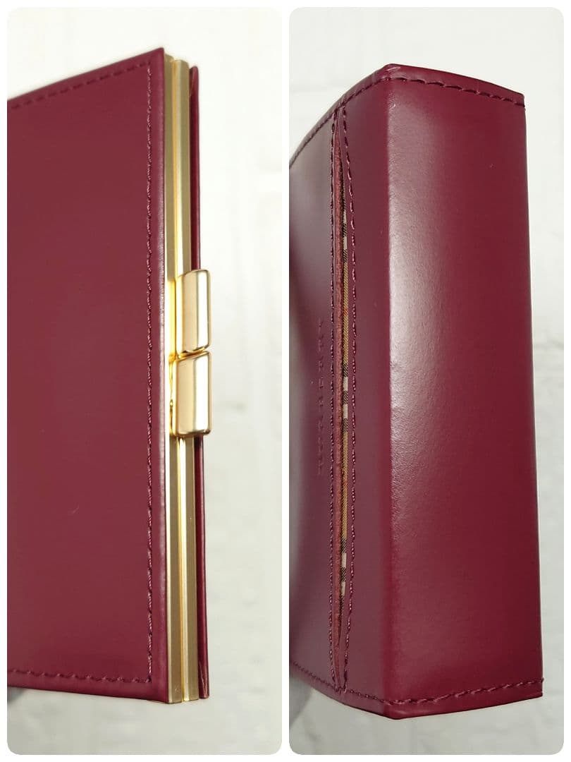 バーバリー　未使用に近い　極美品　レザー＆ノバチェック　ケース　レディース