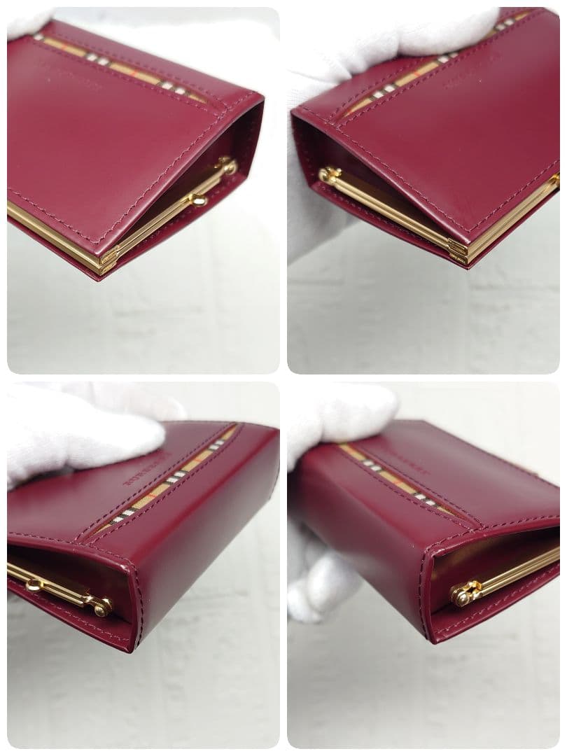 バーバリー　未使用に近い　極美品　レザー＆ノバチェック　ケース　レディース