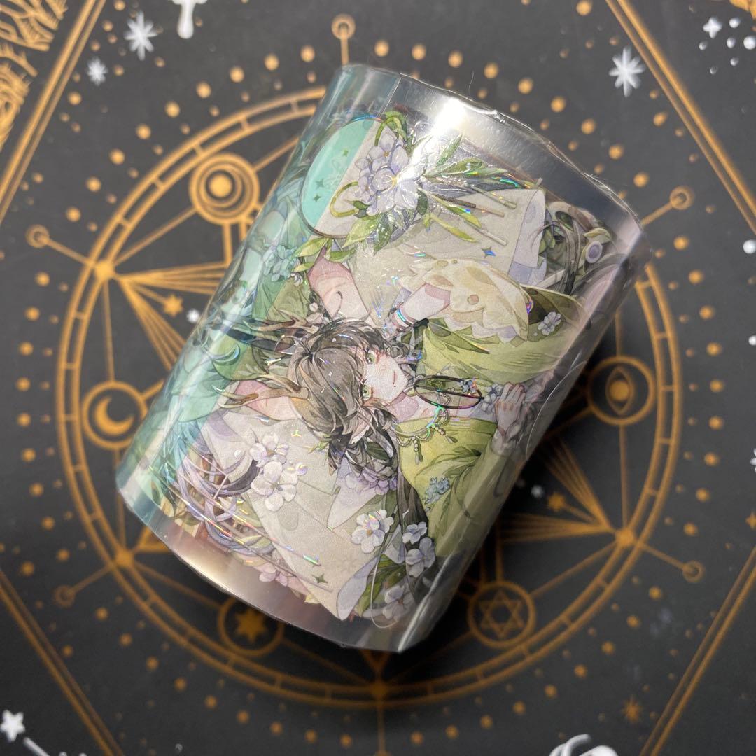 H1】海外 10m巻 貝殻光マスキングテープ 人物系/装飾系/背景系