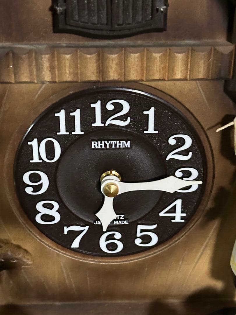 リズム　カッコーチロリアンR 4MJ732RH木枠 ふいご式 鳩時計 振り子時計