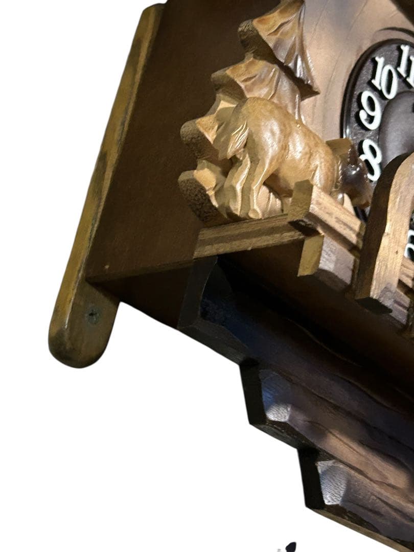 リズム　カッコーチロリアンR 4MJ732RH木枠 ふいご式 鳩時計 振り子時計