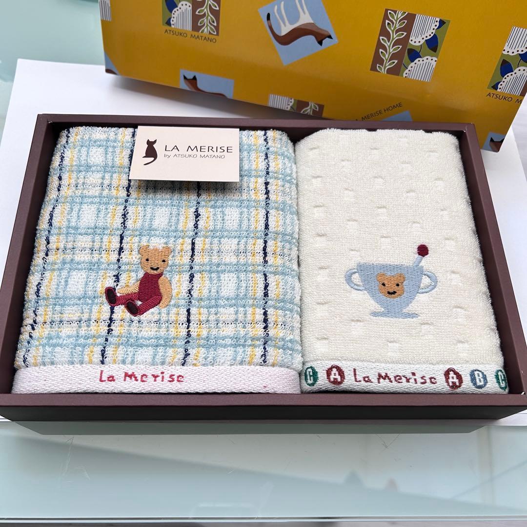 箱なし】La Merise ラムリーズ マタノアツコ タオルセット チェック柄