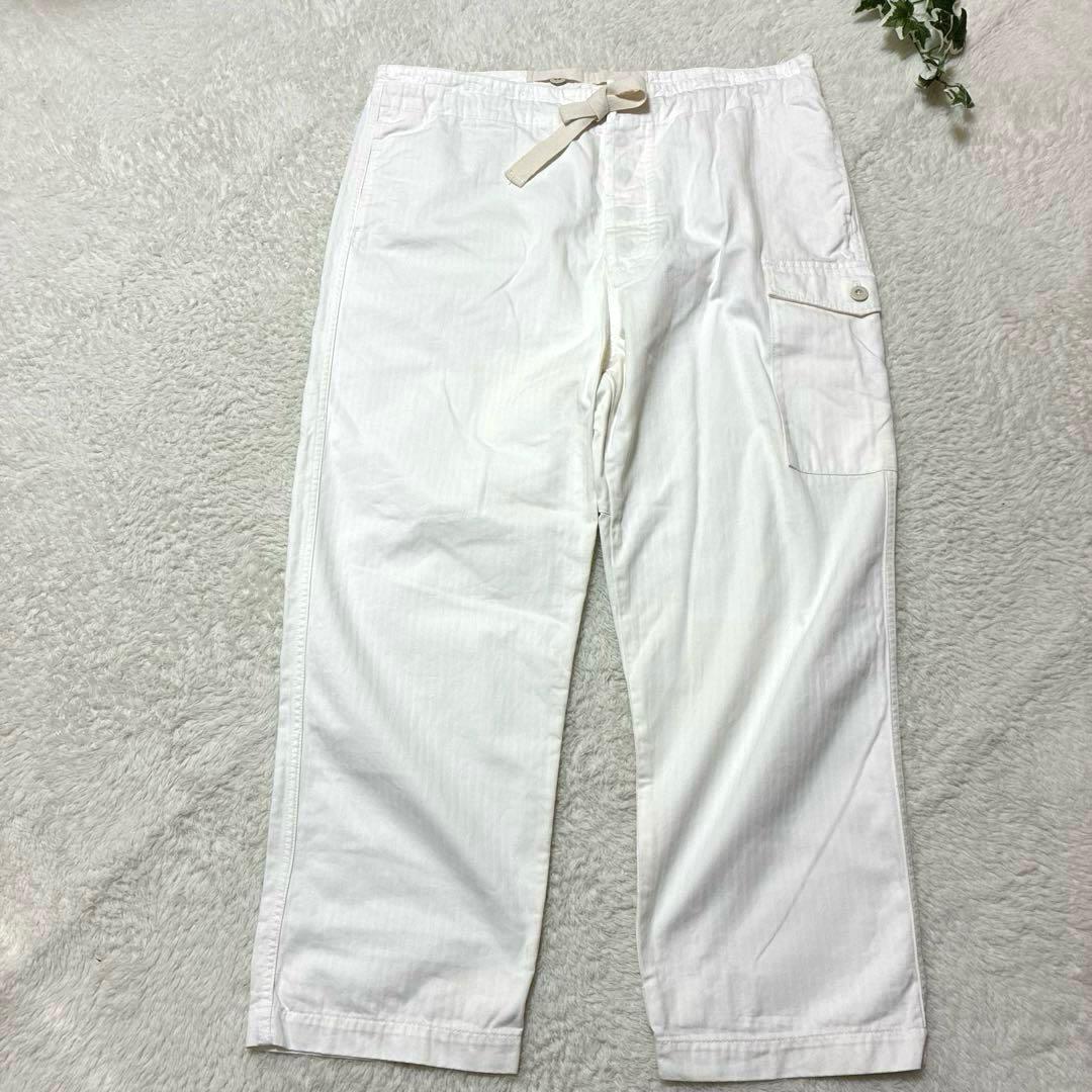 chimala チマラ　ヘリンボーン　カーゴパンツ　Mサイズ　オフホワイト