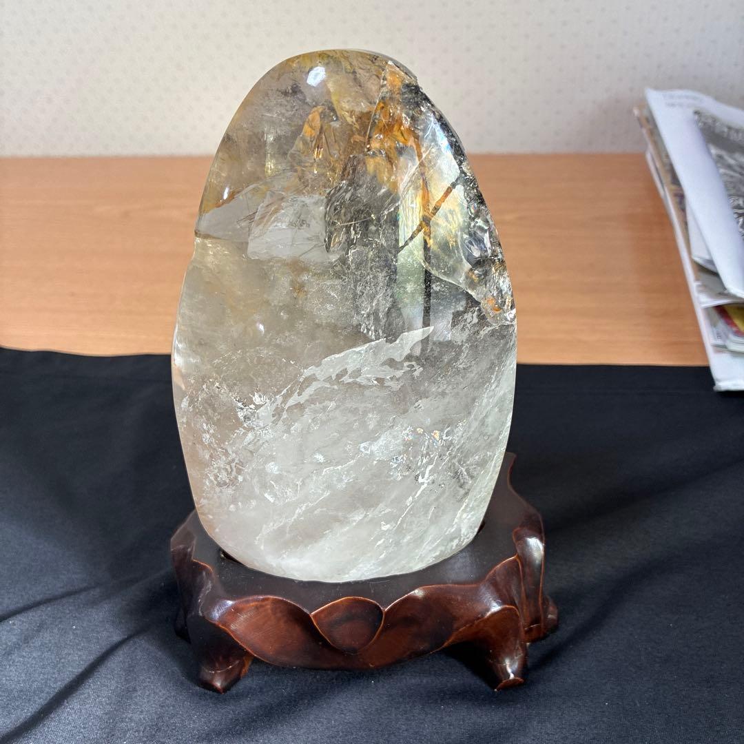 水晶　アゲート　鑑賞石　鉱物　ジャスパー　置物　水石　盆石　台座はサービス 水石 「渡良瀬川石」 盆石 天然石 すいせき 台座付き 現品限り : 盆栽