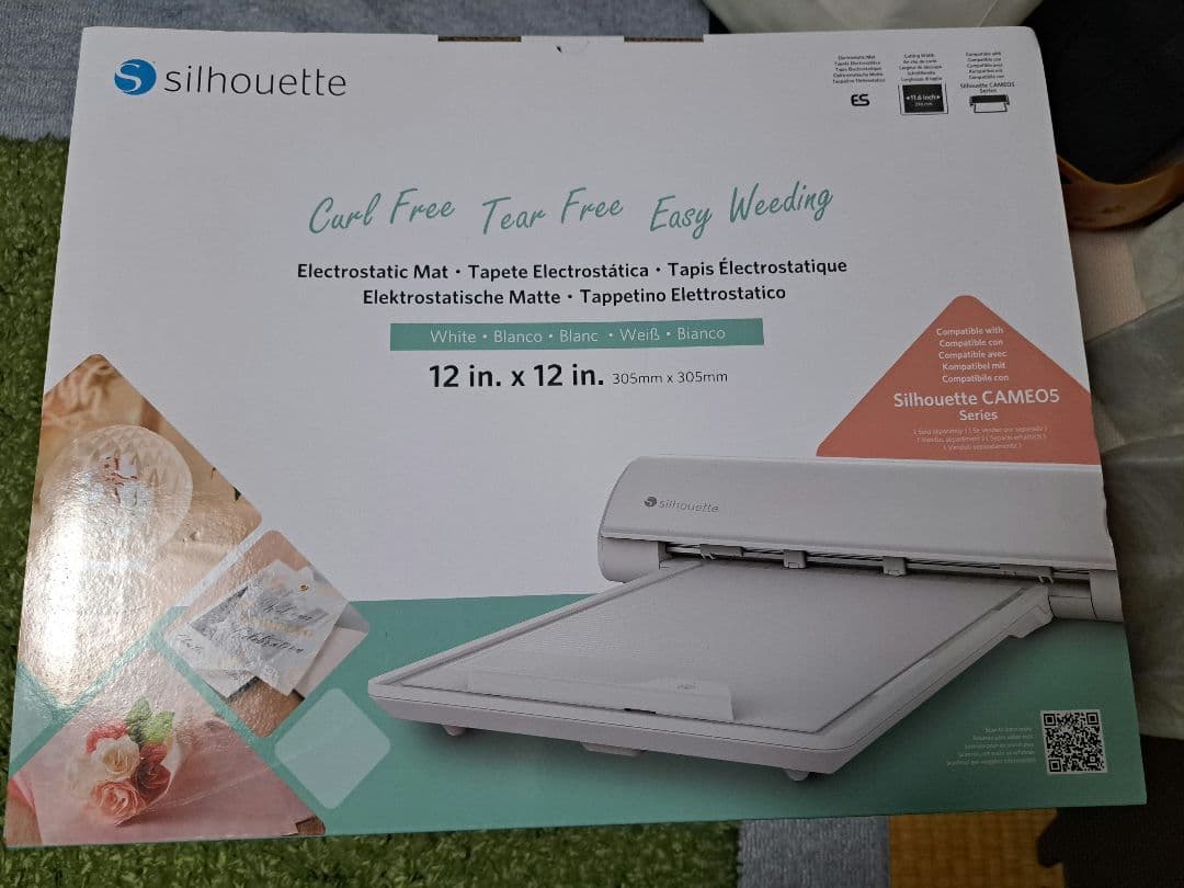 静電マットCAMEO5 CAMEO5PLUS CUT-MAT-ES-WHT-12 Electrostatic Mat 12x12 White | Curio Precision Cutting Mat