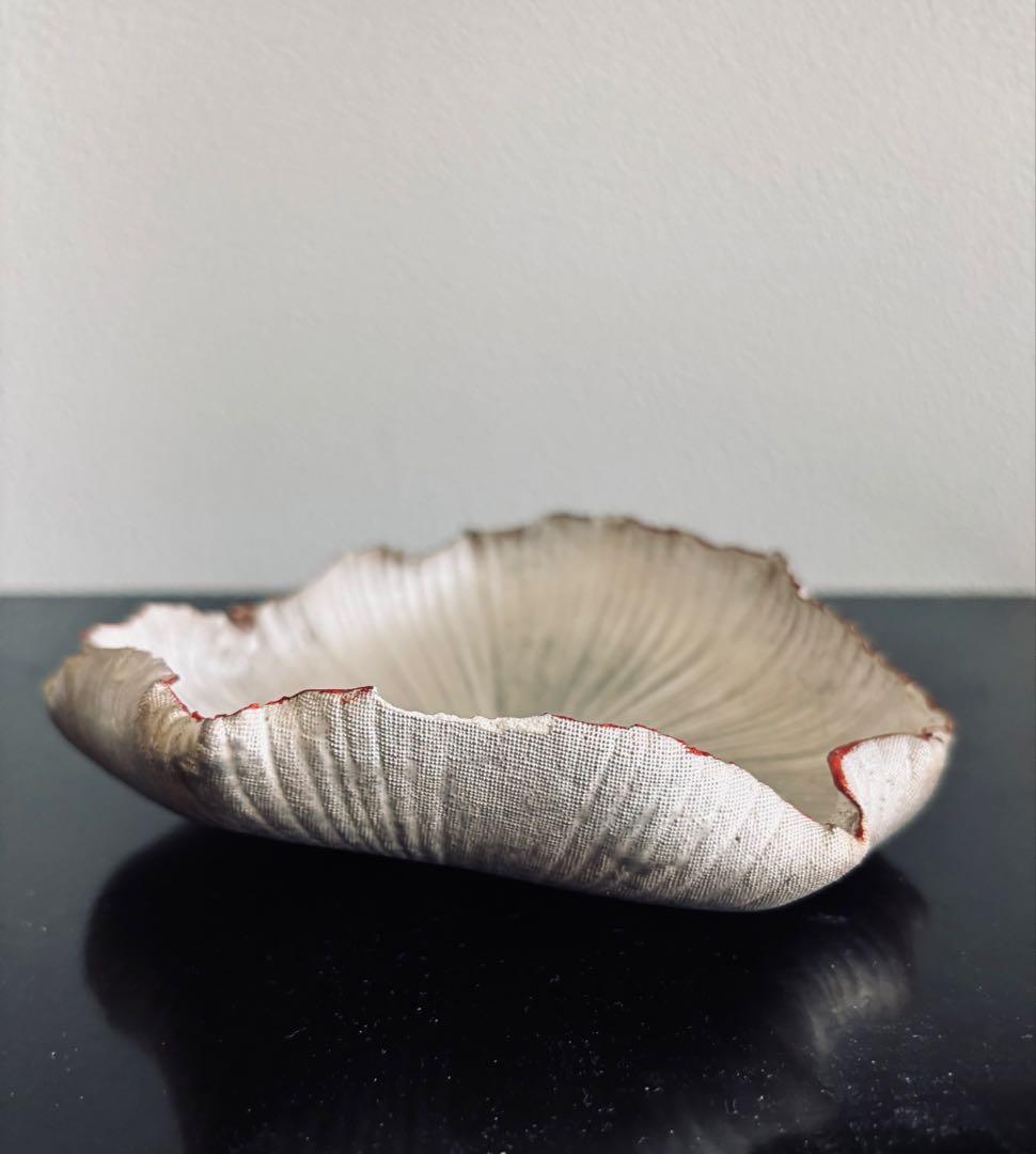 林みちよ 紅縁銀彩皿（No.3） 菓子皿 オブジェ アート 茶道 - メルカリ