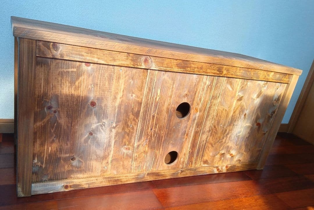 週末（金土日）価格＊レトロ風TVボード＊檜の一枚板使用