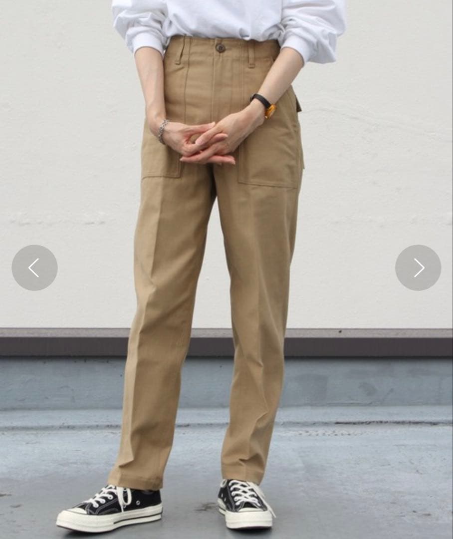 THE　SHINZONEシンゾーン　ベイカーパンツ　コットン　ベージュ　34