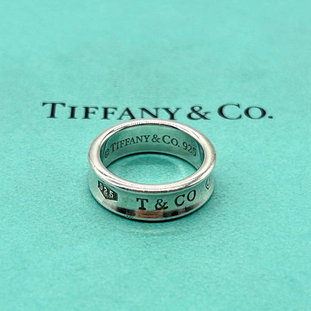 ティファニー　ナロー　1837 リング　約15号　シルバー　925 私的刻印あり