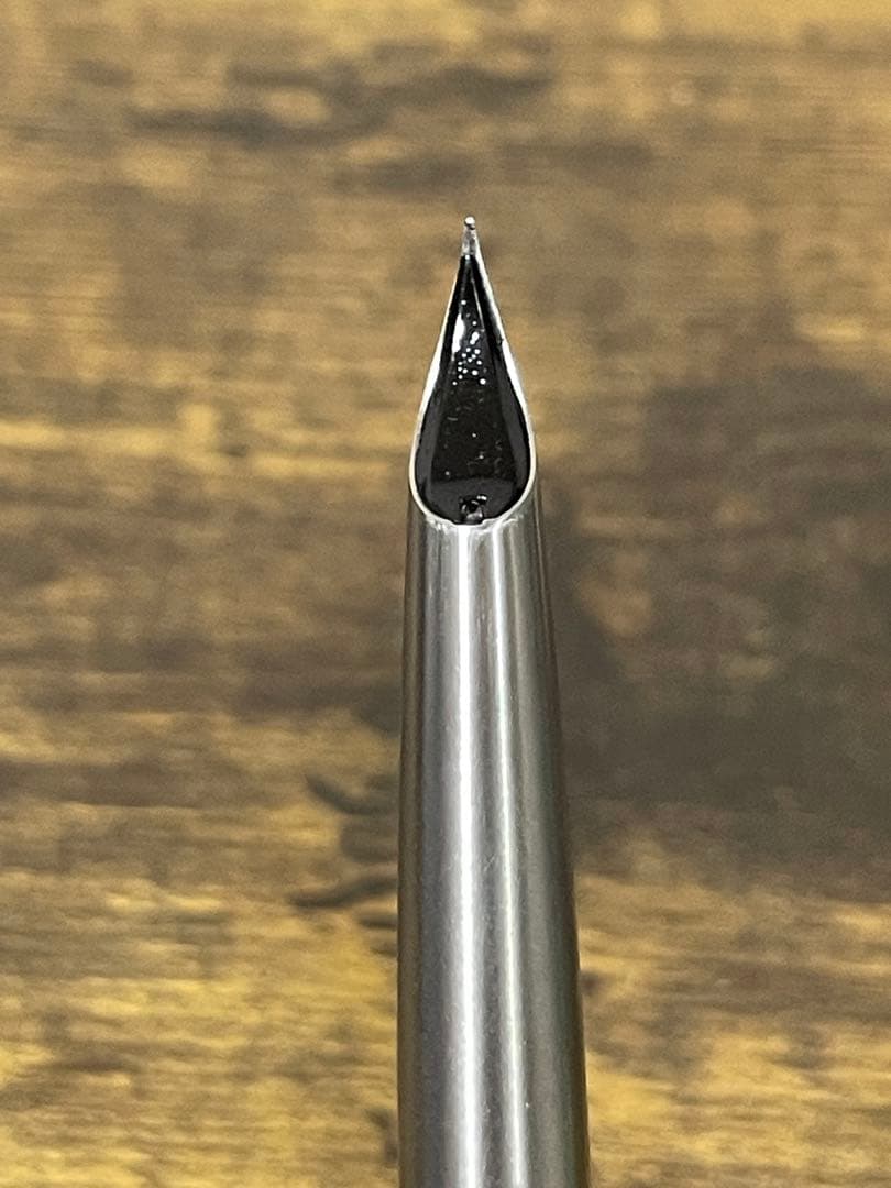 試筆のみ 1975年製 ペン先軸一体型 字幅F ミュー 万年筆 H1175