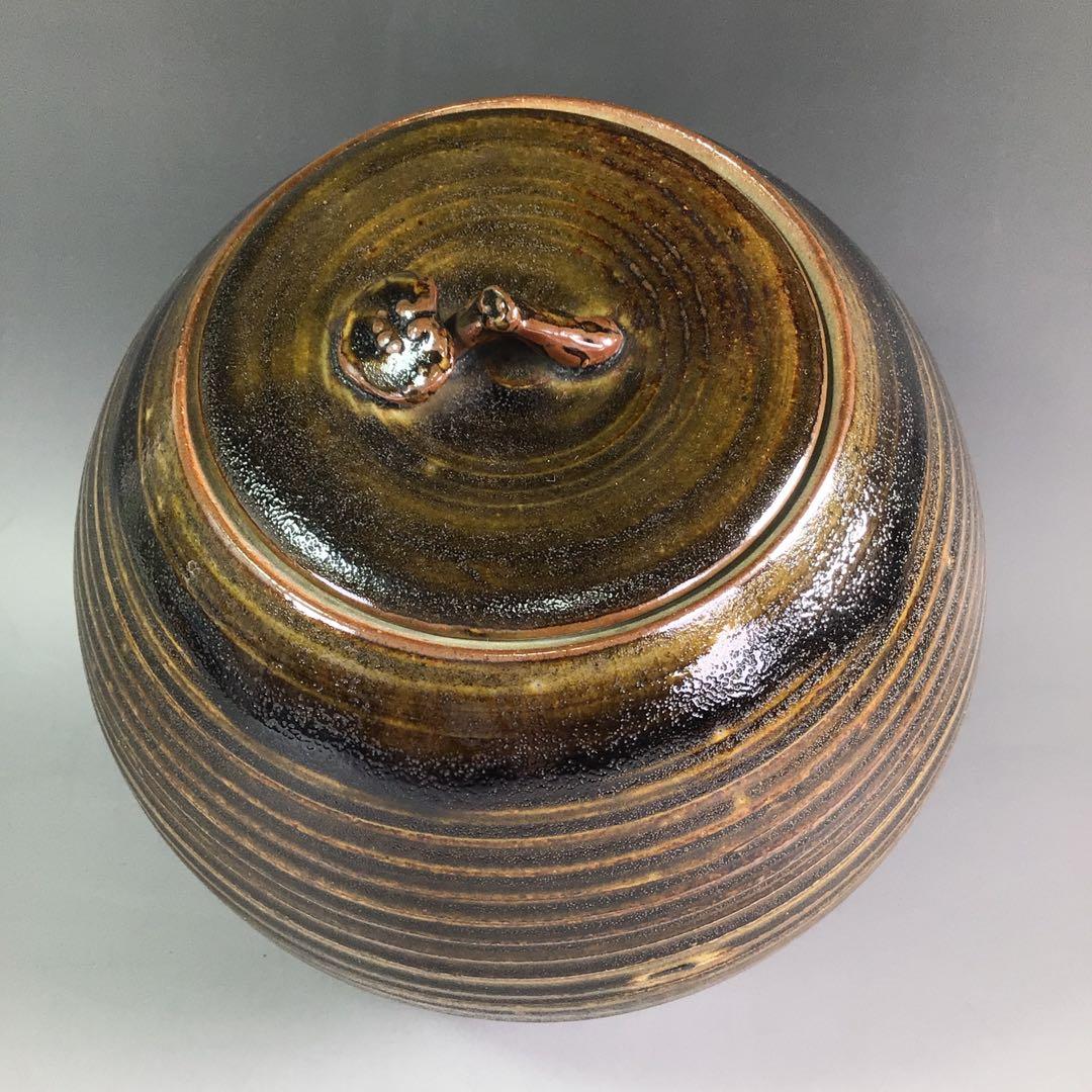 Ｐ８８９　水指　『粟田焼』『伊東陶山造』　木箱　茶道具