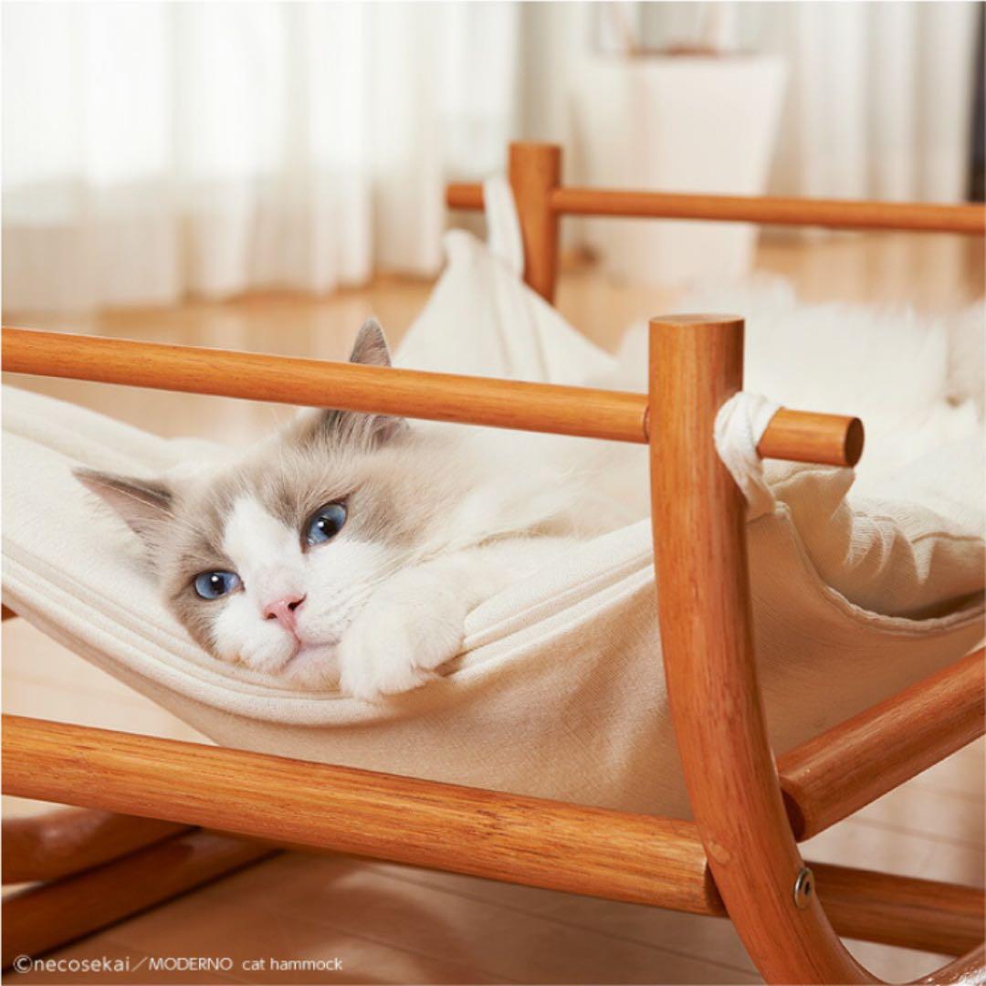 未使用】necosekai(ネコセカイ)❤︎キャットハンモック❤︎猫ベッド 白