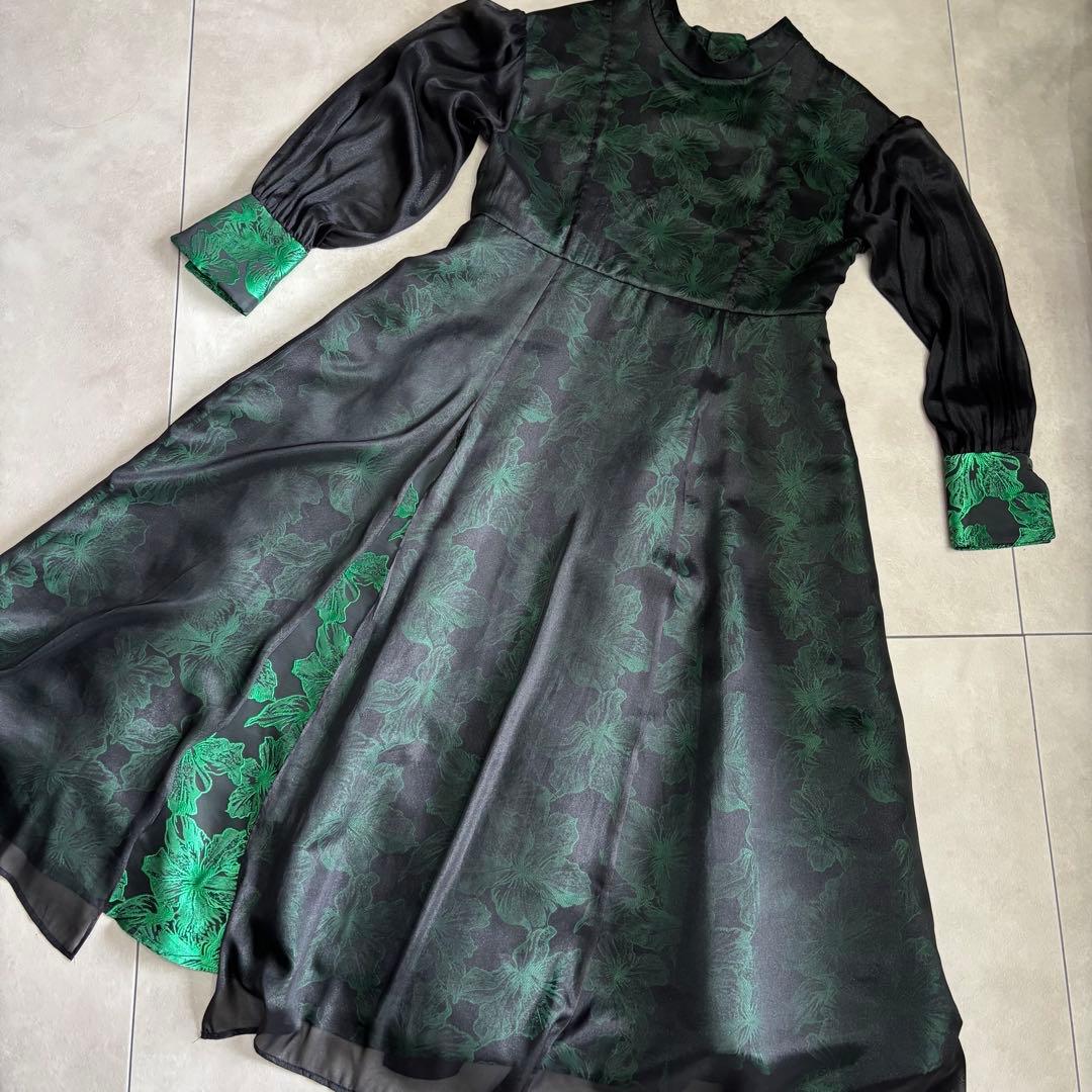 HARE ハレ　ジャガード　ロングワンピース　オケージョン　シアー