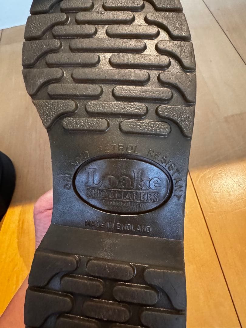 Loake ダークブラウン レザー ウィングチップ