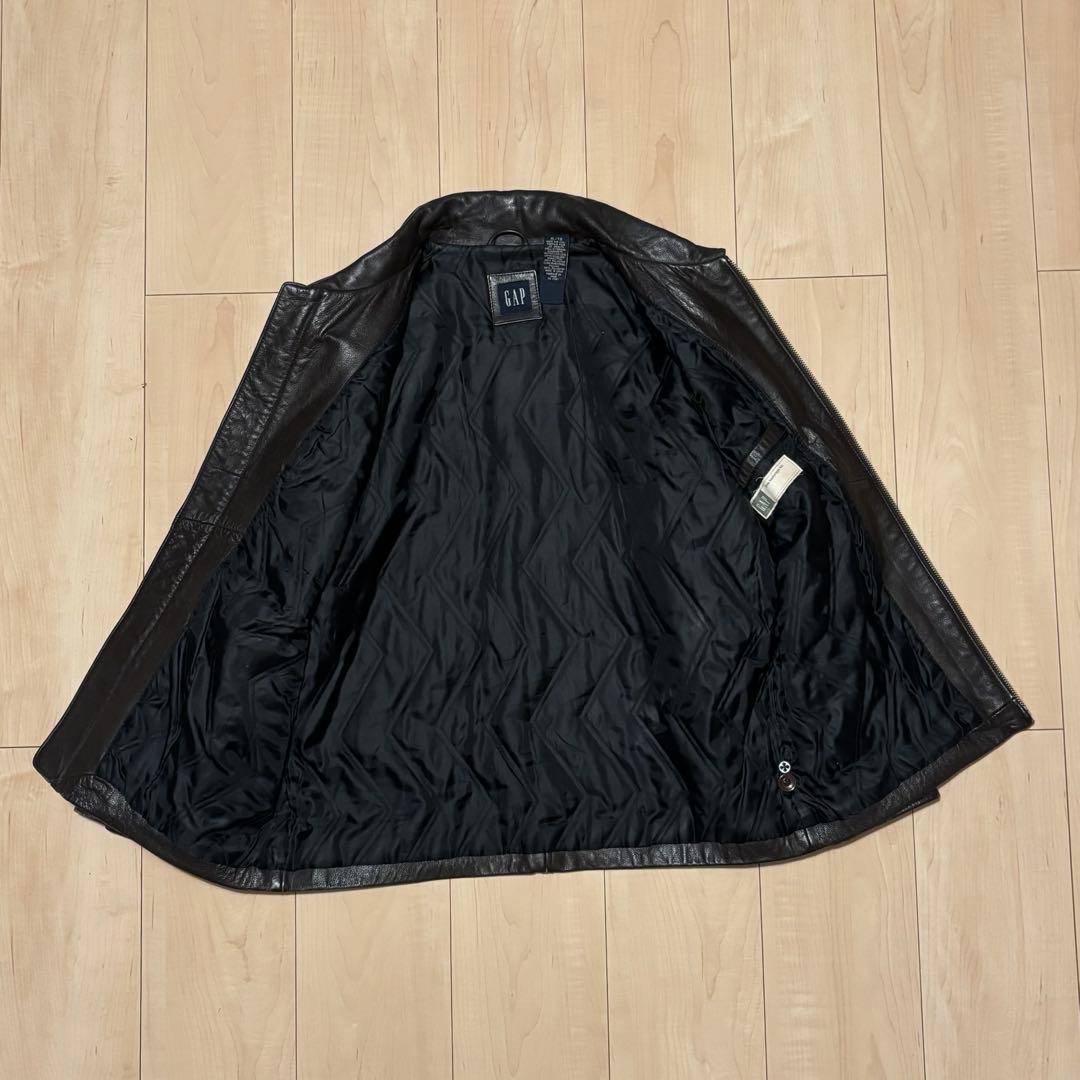 90s old ギャップ 本革 レザージャケット ブルゾン 中綿キルト y2k